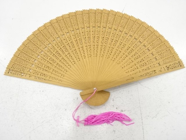 アンティーク　透かし　扇子